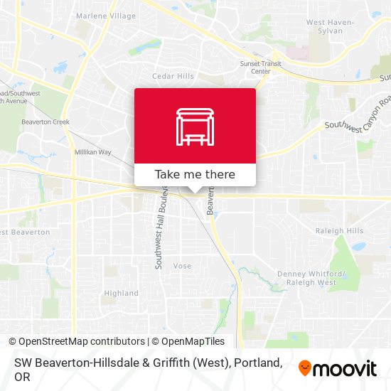 SW Beaverton-Hillsdale & Griffith (West) map