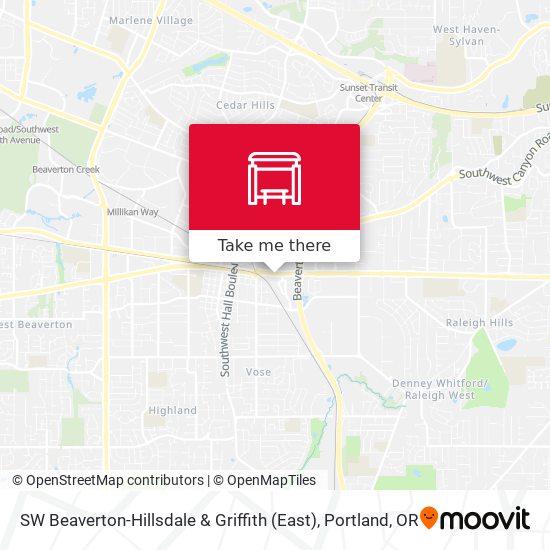 Mapa de SW Beaverton-Hillsdale & Griffith (East)