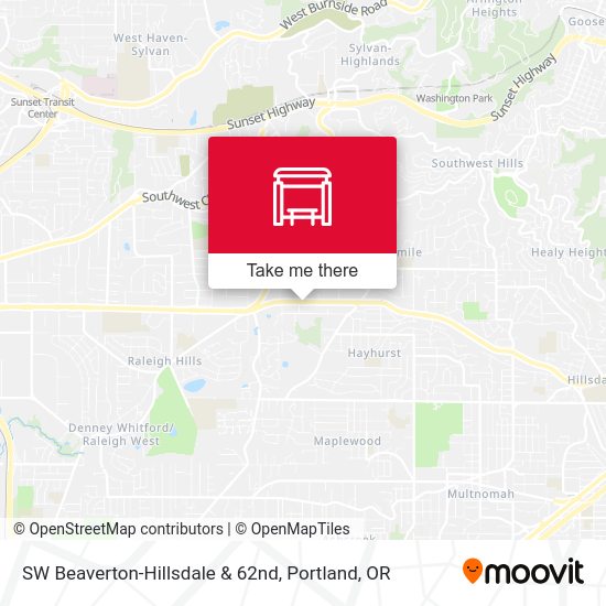 Mapa de SW Beaverton-Hillsdale & 62nd