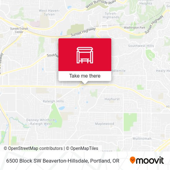 Mapa de 6500 Block SW Beaverton-Hillsdale