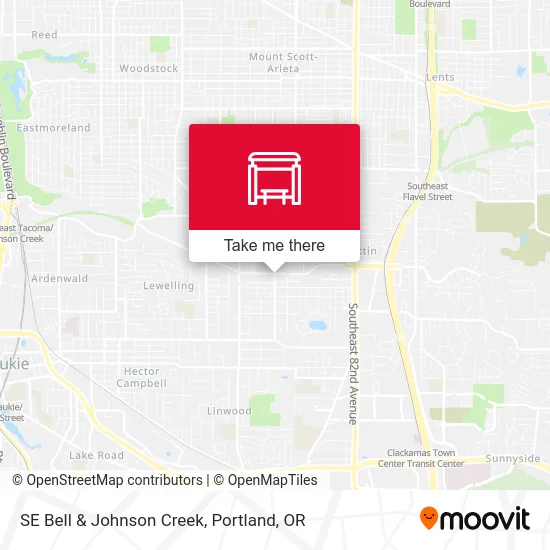 Mapa de SE Bell & Johnson Creek