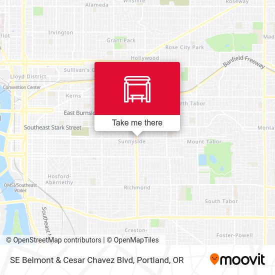 SE Belmont & Cesar Chavez Blvd map