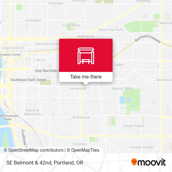 SE Belmont & 42nd map