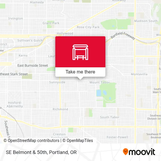 SE Belmont & 50th map