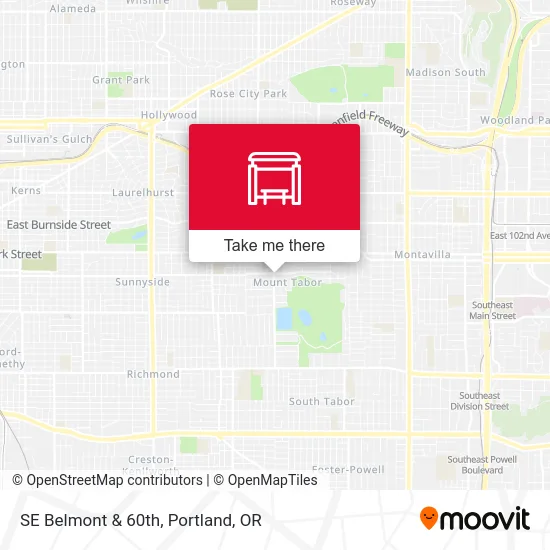 SE Belmont & 60th map