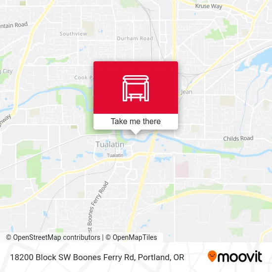 18200 Block SW Boones Ferry Rd map