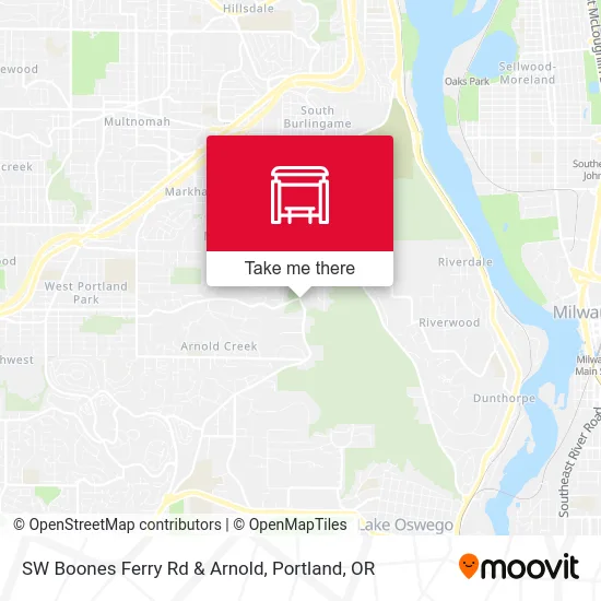 SW Boones Ferry Rd & Arnold map
