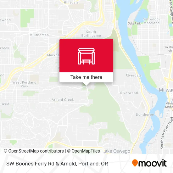 SW Boones Ferry Rd & Arnold map