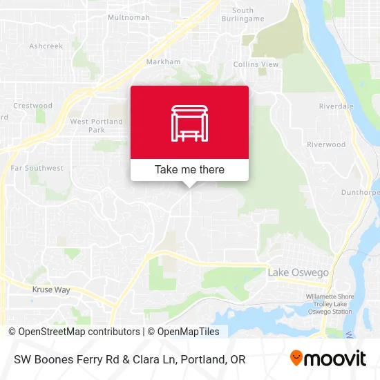 SW Boones Ferry Rd & Clara Ln map