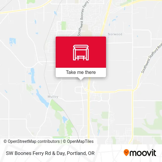 SW Boones Ferry Rd & Day map