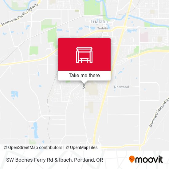 SW Boones Ferry Rd & Ibach map