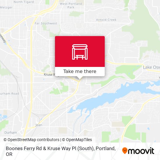 Mapa de Boones Ferry Rd & Kruse Way Pl (South)