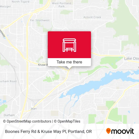Boones Ferry Rd & Kruse Way Pl map
