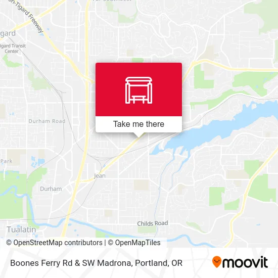 Boones Ferry Rd & SW Madrona map