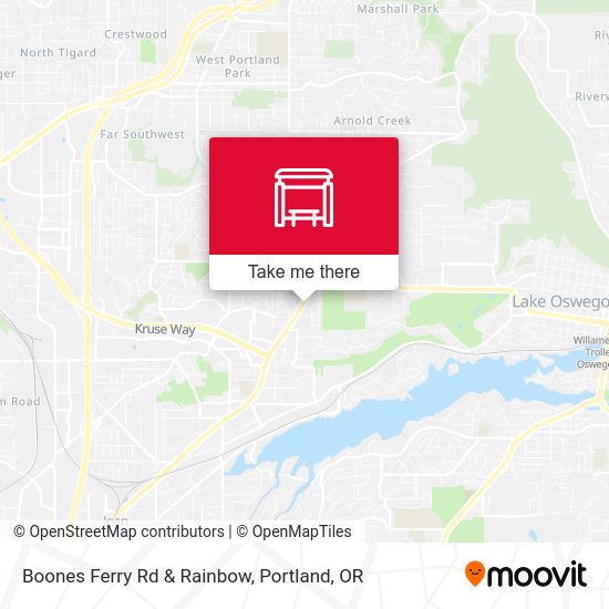 Boones Ferry Rd & Rainbow map