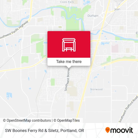 Mapa de SW Boones Ferry Rd & Siletz