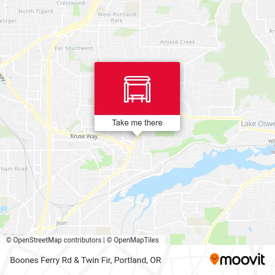 Boones Ferry Rd & Twin Fir map