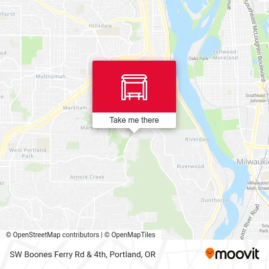 SW Boones Ferry Rd & 4th map