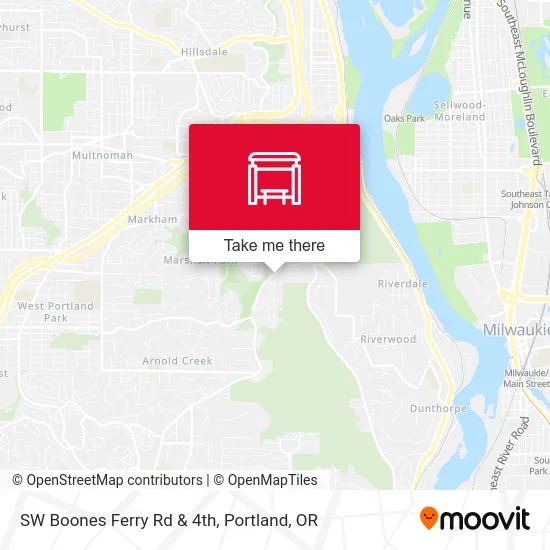 SW Boones Ferry Rd & 4th map