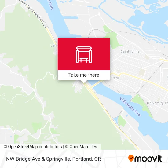 NW Bridge Ave & Springville map