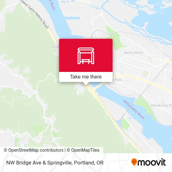NW Bridge Ave & Springville map