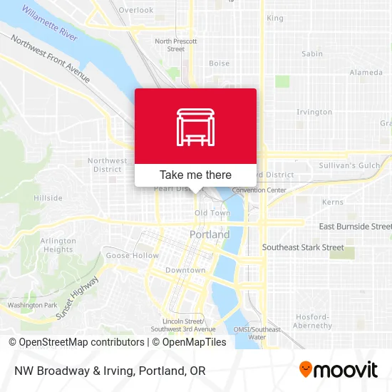 Mapa de NW Broadway & Irving
