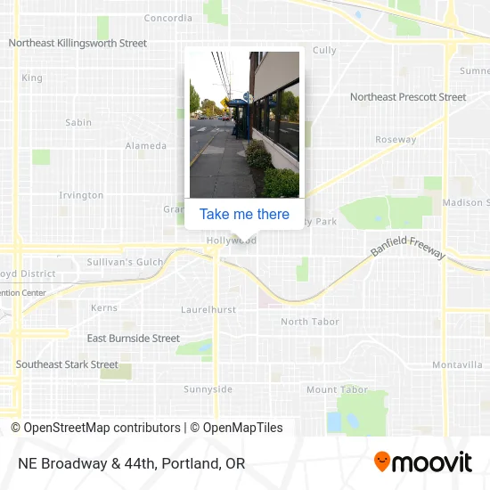 Mapa de NE Broadway & 44th