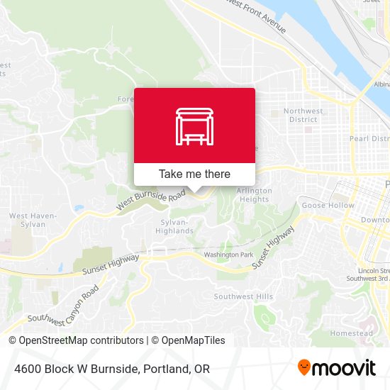 Mapa de 4600 Block W Burnside