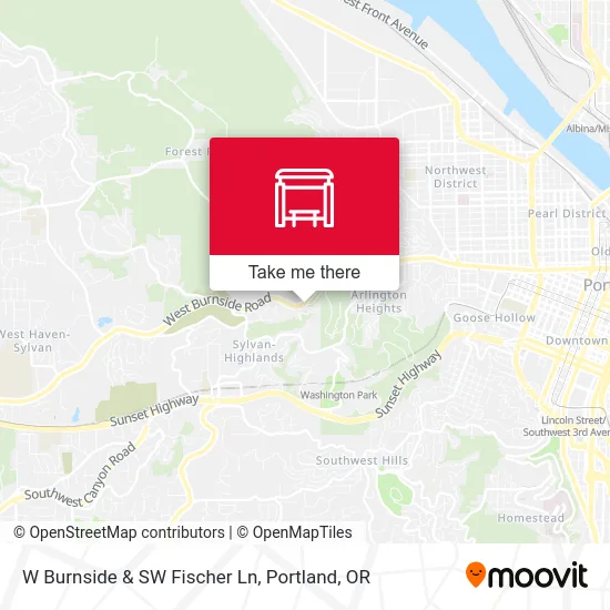 Mapa de W Burnside & SW Fischer Ln
