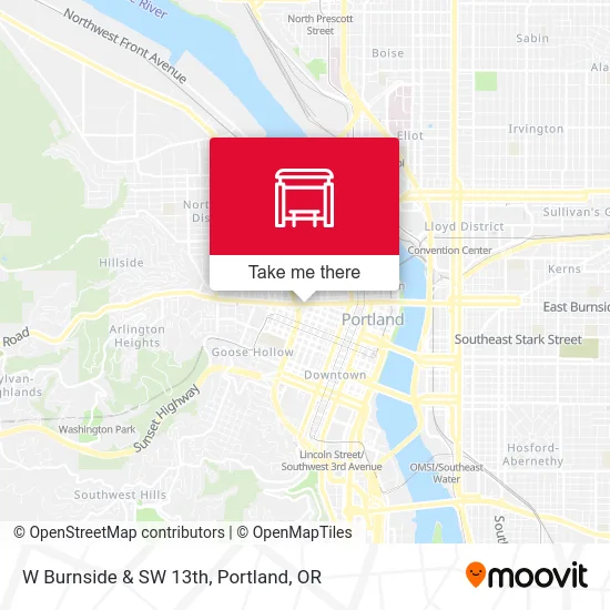 Mapa de W Burnside & SW 13th