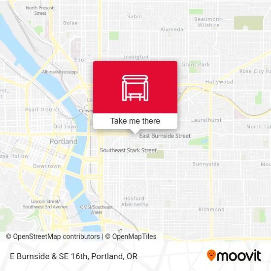 Mapa de E Burnside & SE 16th