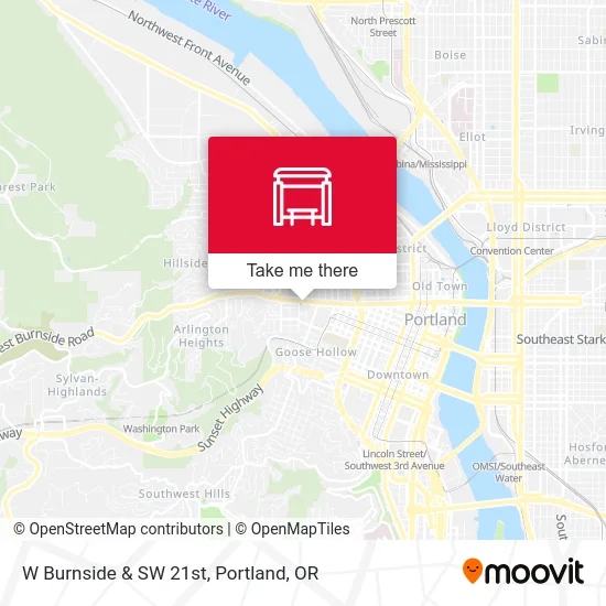 Mapa de W Burnside & SW 21st