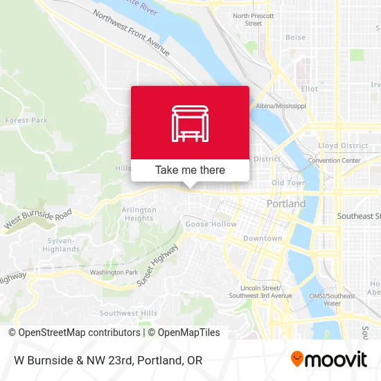 Mapa de W Burnside & NW 23rd