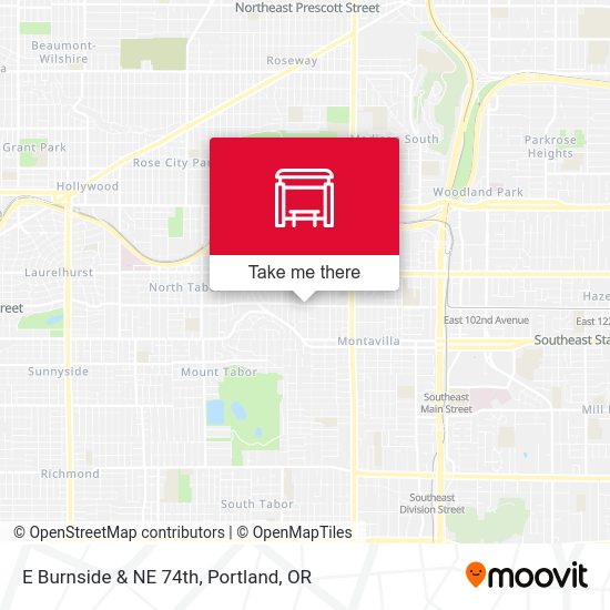 Mapa de E Burnside & NE 74th