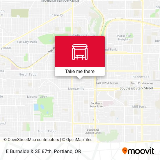 Mapa de E Burnside & SE 87th