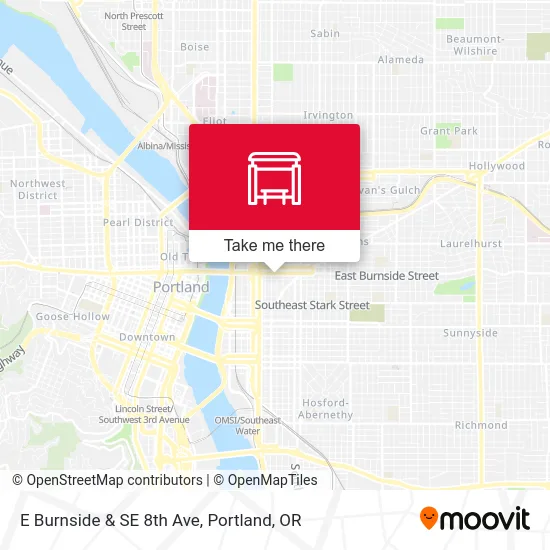 Mapa de E Burnside & SE 8th Ave