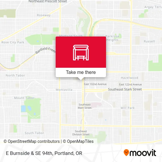 Mapa de E Burnside & SE 94th