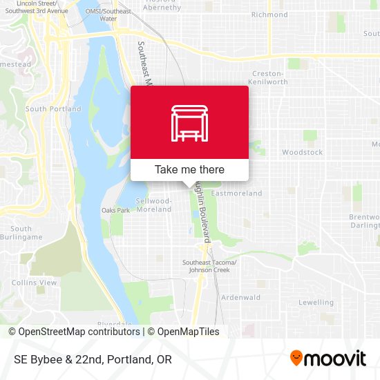 SE Bybee & 22nd map