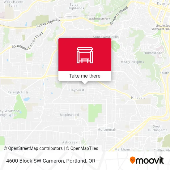 4600 Block SW Cameron map
