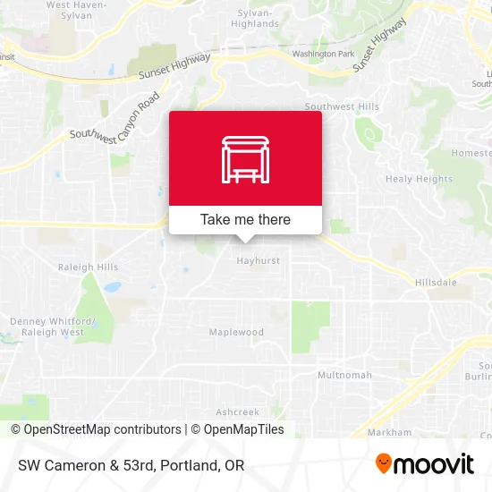 SW Cameron & 53rd map