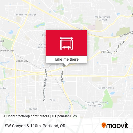 Mapa de SW Canyon & 110th