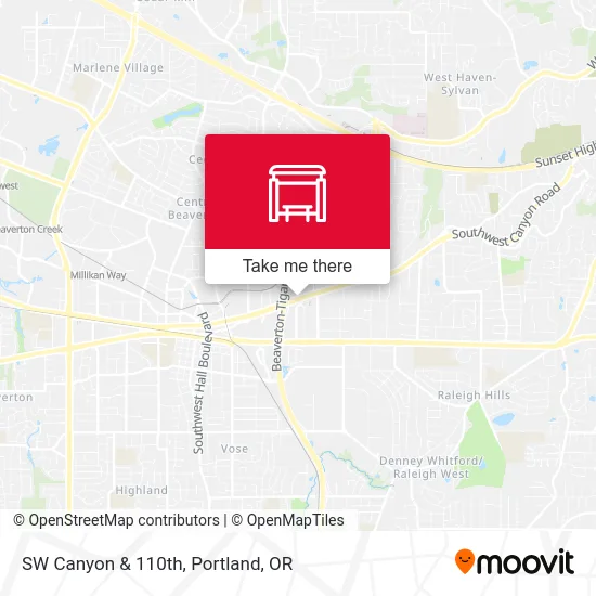 SW Canyon & 110th map