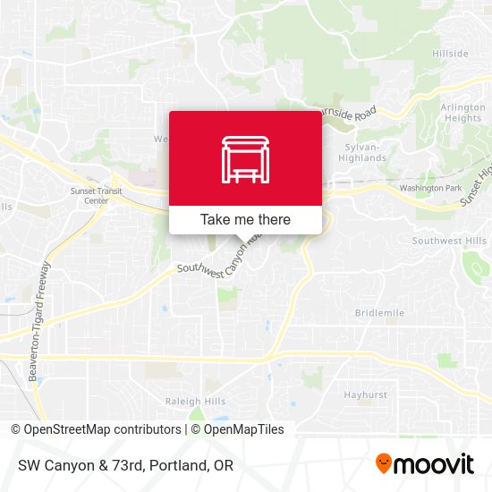 Mapa de SW Canyon & 73rd