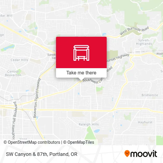 SW Canyon & 87th map