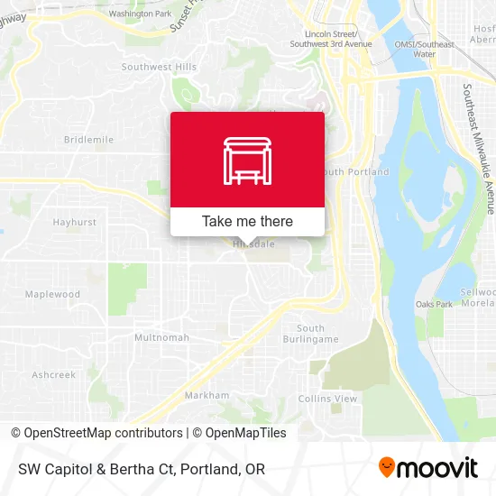 SW Capitol & Bertha Ct map