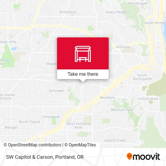 SW Capitol & Carson map