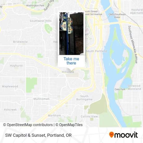 SW Capitol & Sunset map