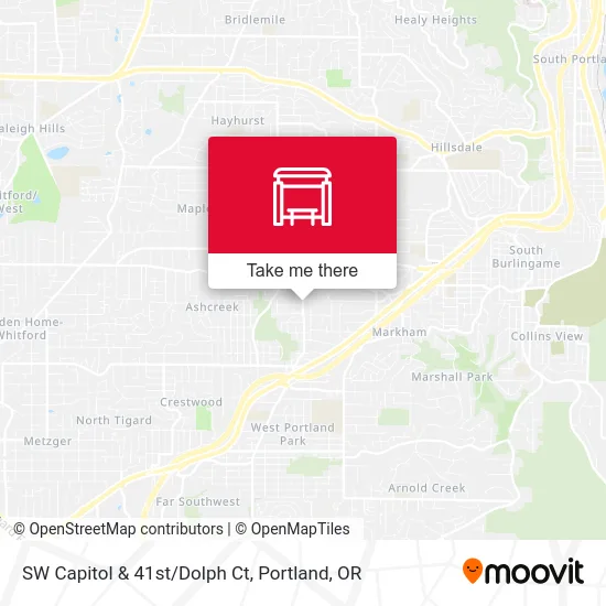 SW Capitol & 41st/Dolph Ct map