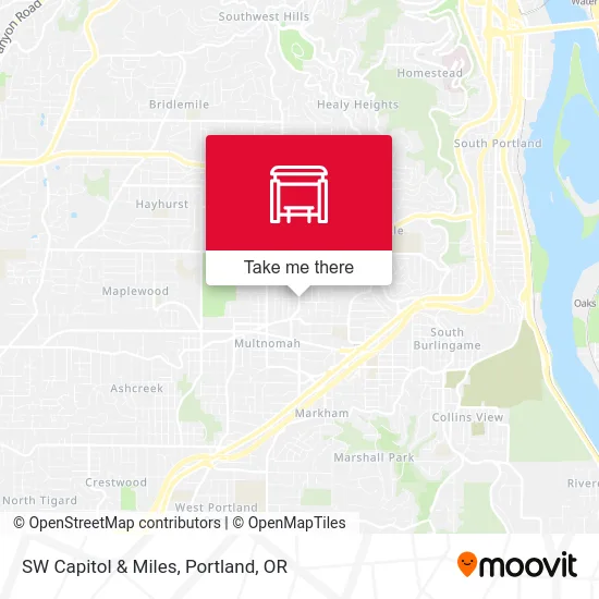 SW Capitol & Miles map