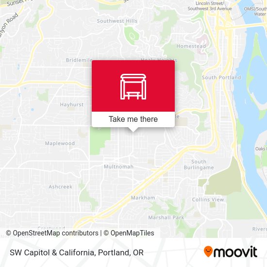 SW Capitol & California map